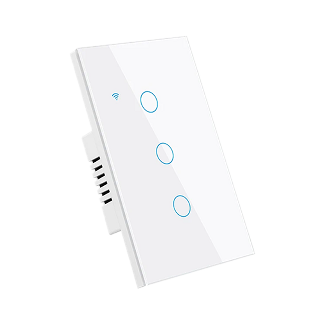Interruptor de Luz Inteligente - 3 Botones - Zigbee + Sin Neutro - White Edition