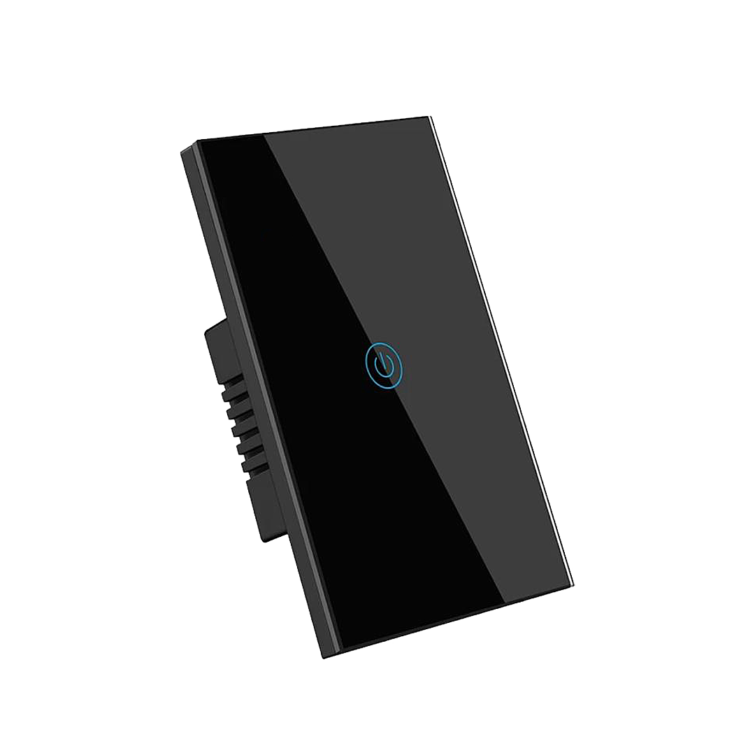 Interruptor de Luz Inteligente - 1 Botón - WiFi + Bluetooth + Sin Neutro + RF - Black Edition