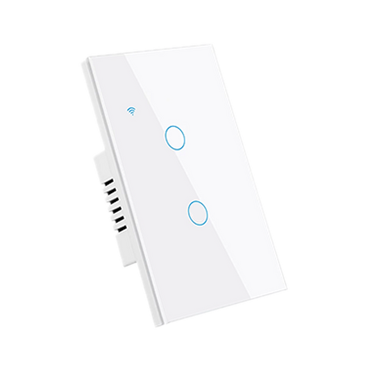 Interruptor de Luz Inteligente - 2 Botones - Zigbee + Sin Neutro - White Edition