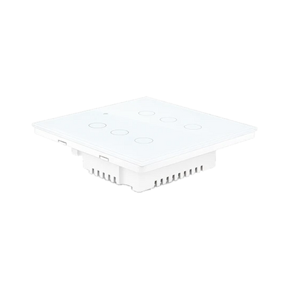 Interruptor de Luz Inteligente - 6 Botones - WiFi + Bluetooth + Sin Neutro + RF - White Edition