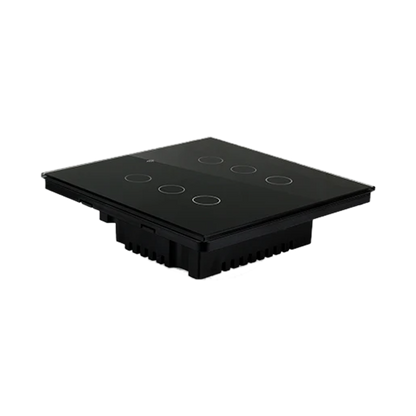 Interruptor de Luz Inteligente - 6 Botones - WiFi + Bluetooth + Sin Neutro + RF - Black Edition