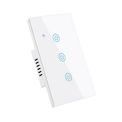 Interruptor de Luz Inteligente - 3 Botones - WiFi + Bluetooth + Sin Neutro - White Edition