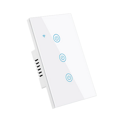 Interruptor de Luz Inteligente - 3 Botones - WiFi + Bluetooth + Sin Neutro + RF - White Edition