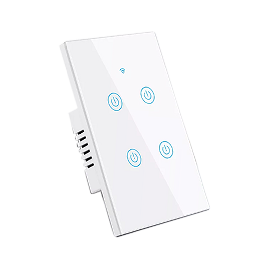Interruptor de Luz Inteligente - 4 Botones - WiFi + Bluetooth - White Edition