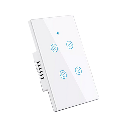 Interruptor de Luz Inteligente - 4 Botones - WiFi + Bluetooth - White Edition