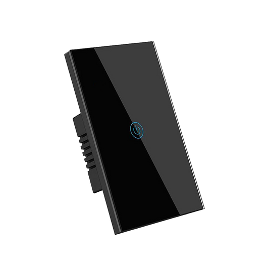 Interruptor de Luz Inteligente - 1 Botón - WiFi + Bluetooth + Sin Neutro - Black Edition