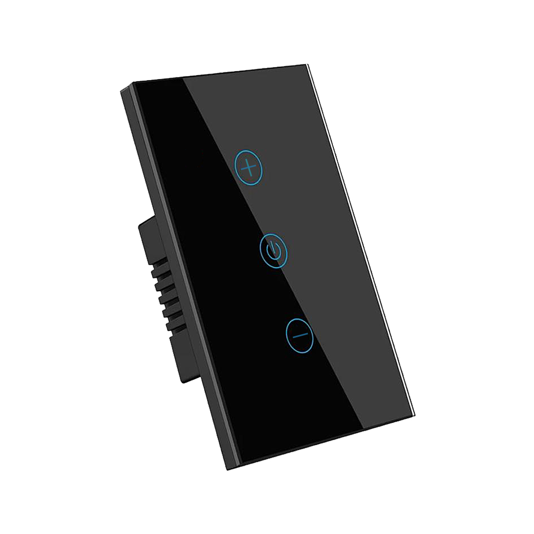Interruptor de Luz Inteligente - 1 Botón con Dimmer - WiFi + Bluetooth - Black Edition