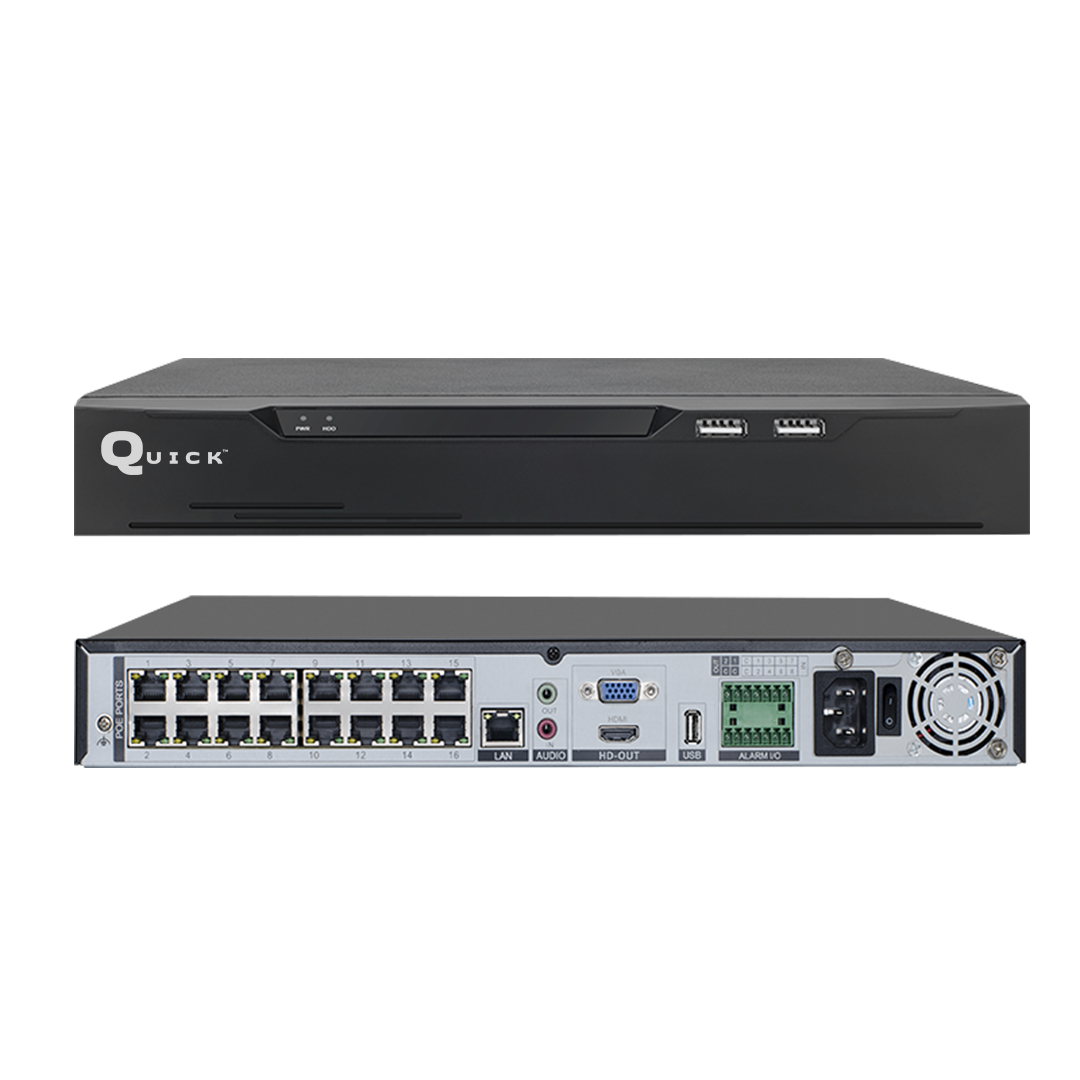 NVR PoE 16CH 4K 4TB Seagate H265
