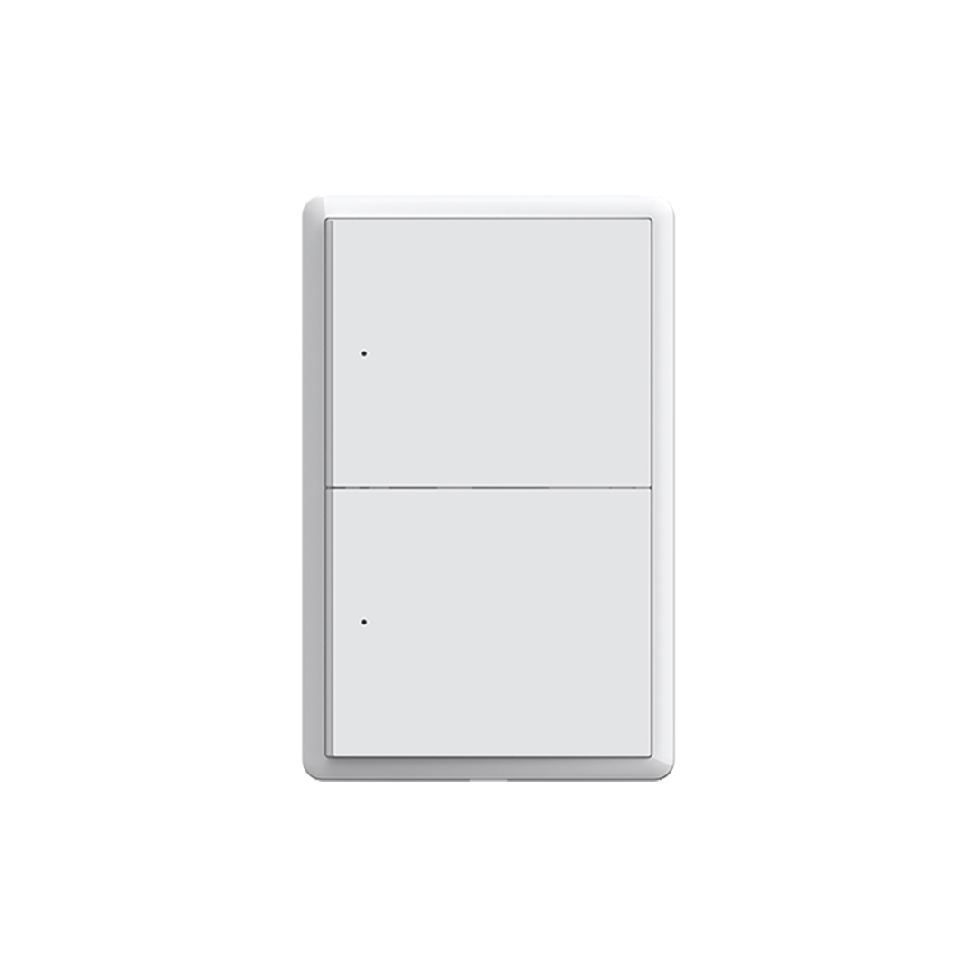 Interruptor de Luz Inteligente Pulse - Push con Haptic Feedback - 2 Botones - Zigbee + WiFi + Bluetooth + Sin Neutro - Matte White Pearl